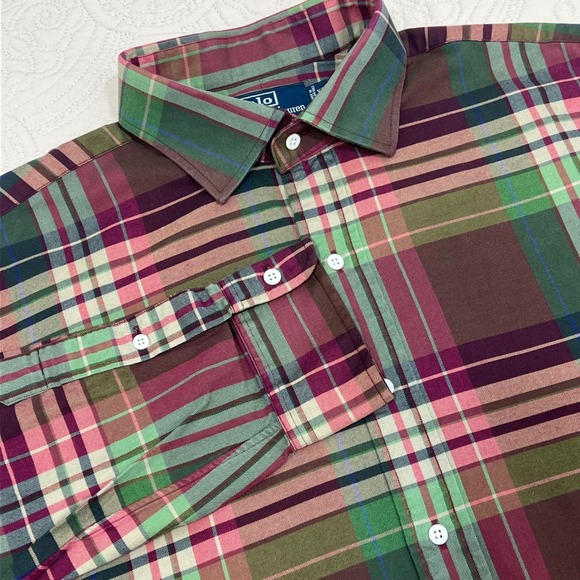 Polo Ralph Lauren Other - Polo Ralph Lauren Regent Classic Fit Plaid Button Down Shirt Mens XL Green Pink
